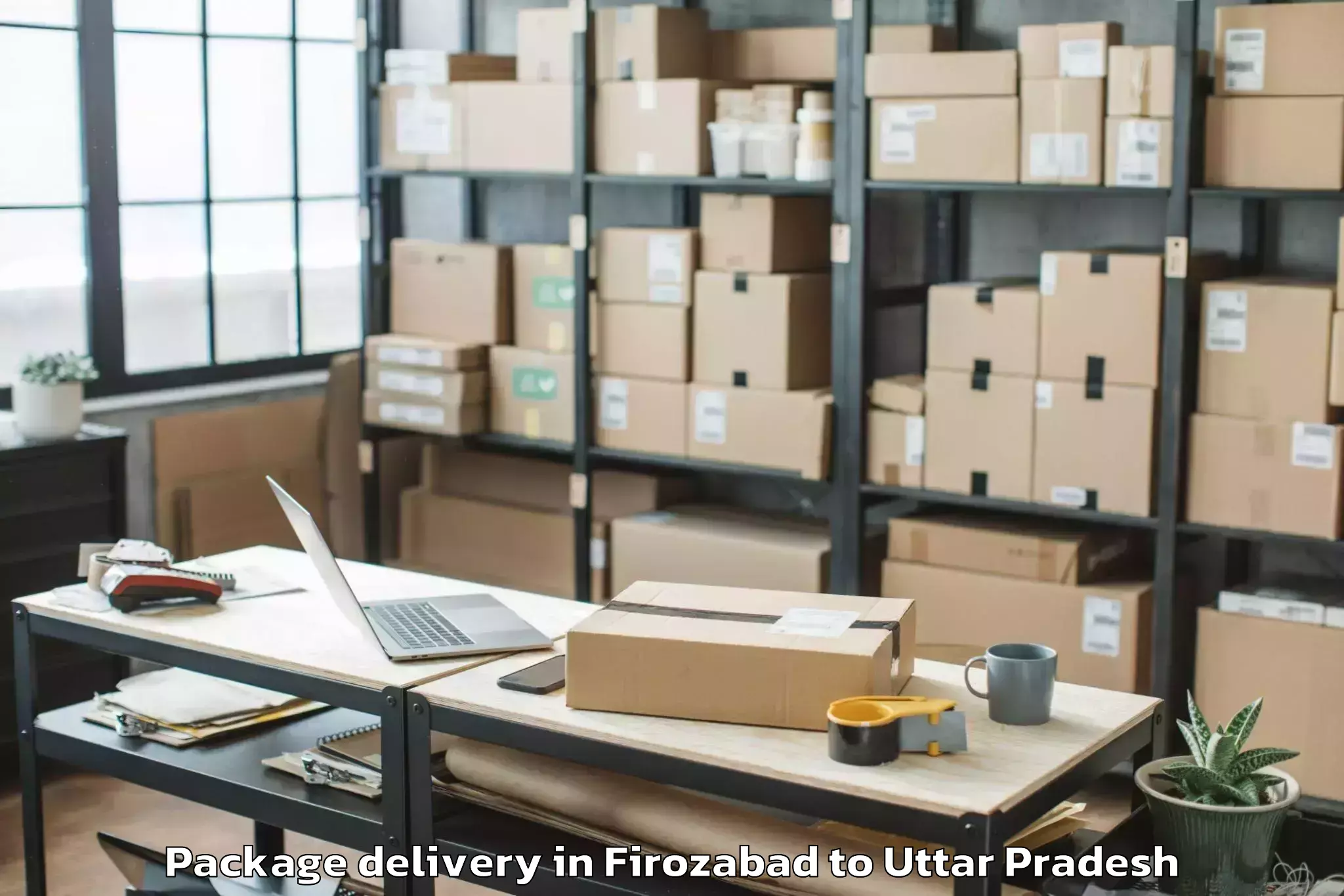 Reliable Firozabad to Chandadih Package Delivery